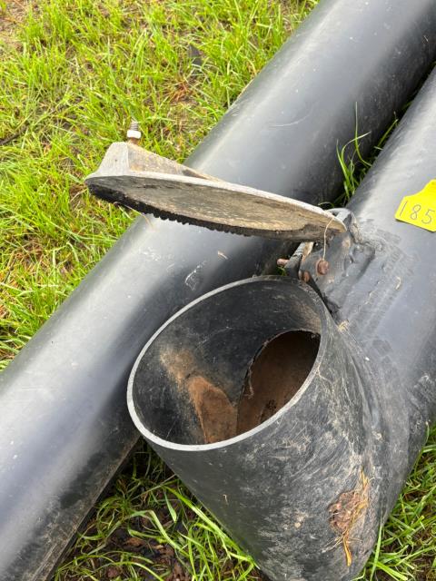 Lot 185 · 2.6m x 250mm Poly Pipe with outlet