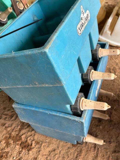 Lot 80 · 2 x 3 teat Stallion calf feeder