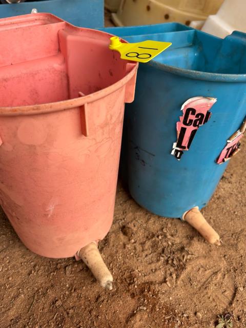 Lot 81 · 2 x 5ltr single teat calf feeder
