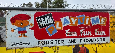 Screen Print Hills Playtime Sign 1830w x 600mmh