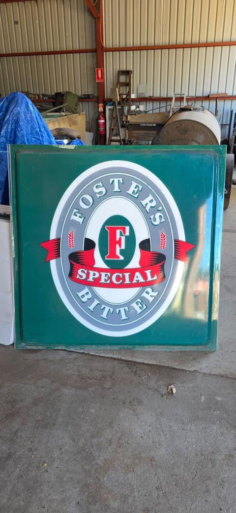 009 · Fosters Bitter Large Light Box Lens 1250mm x 1220mm (C. 1992)