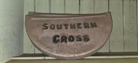 034 · Pressed Tin Southern Cross Trough Ends