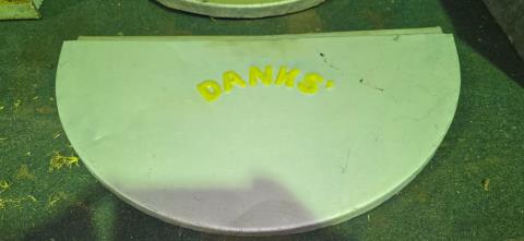 051 · Pair large Danks pressed tin trough ends