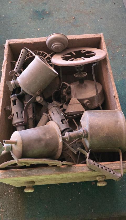 056 · Assortment of Brass Burners & Torches