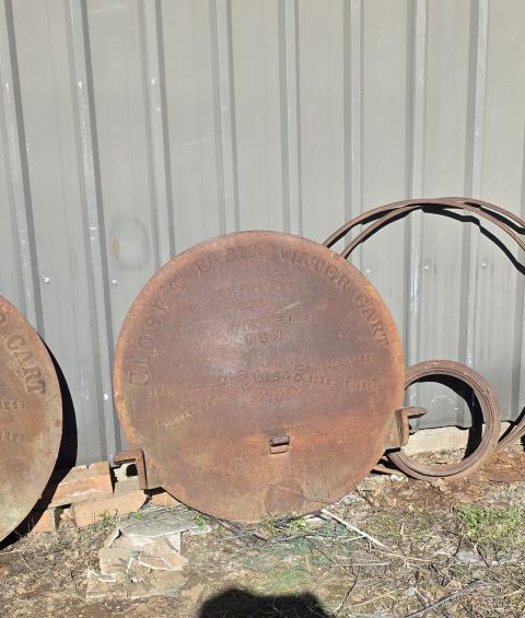 149 · Close's Farm Water Cart End with Seat, Foot Bracket