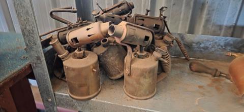 6 x Brass Torches