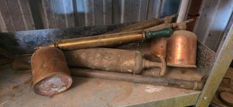 Sundry lot including Sprayers & Brass Fire Extinguisher