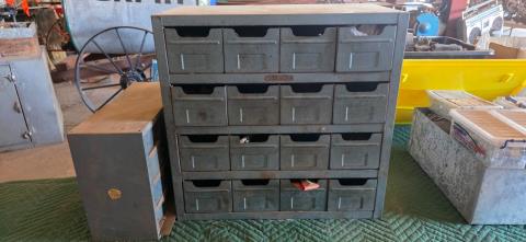 Tin Screw cabinets including fixtures
