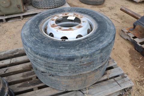 Steer Tyres & Rims x2