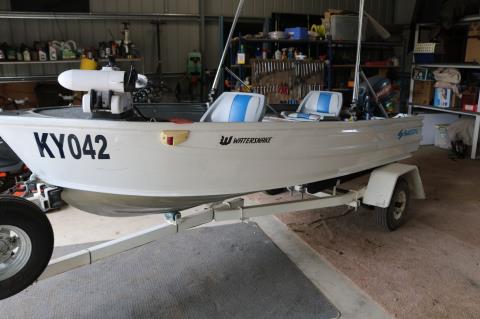 Boat with 15HP Mariner Outboard