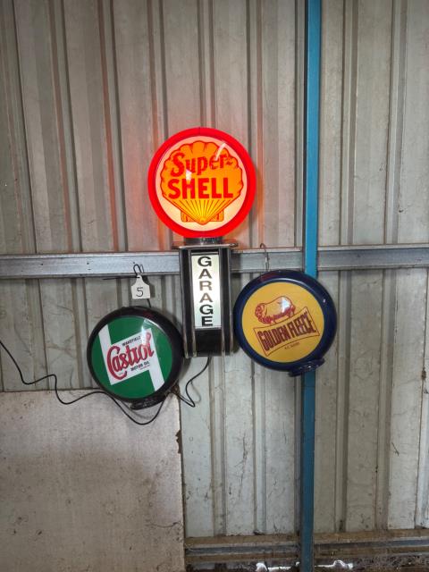 Lot 5 · illuminated garage sign multiple signs