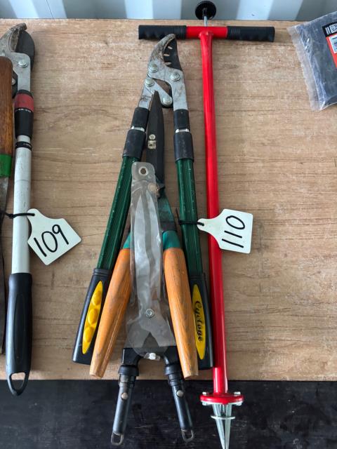 Lot 110 · Assorted Pruning + Weeding Tools