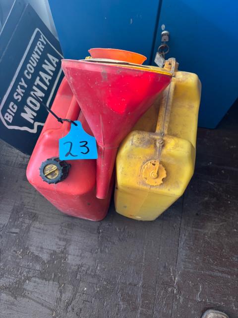 Lot 23 · Jerry Cans + Funnels