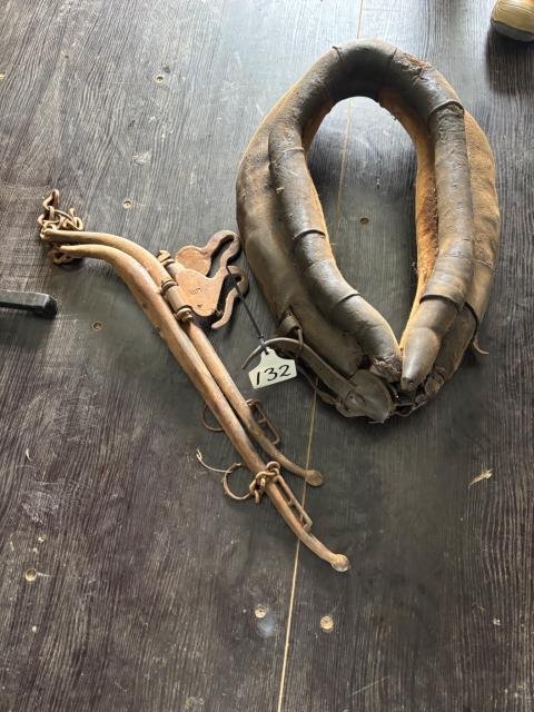 Lot 132 · Antique Horse collars + Hames
