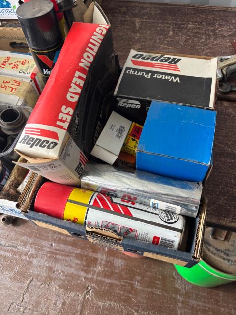 Assortment of car and tractor parts