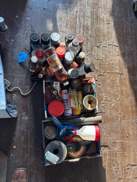 Assorted cans of spray paint